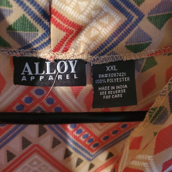 Retro style multi-colored blouse - Picture 3 of 3